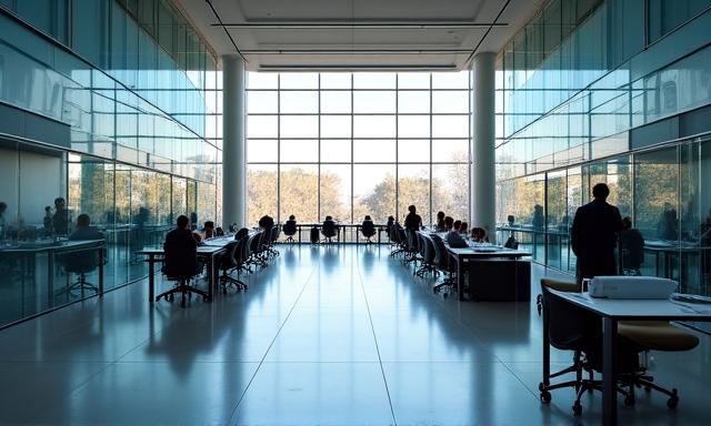 Modern startup office environment